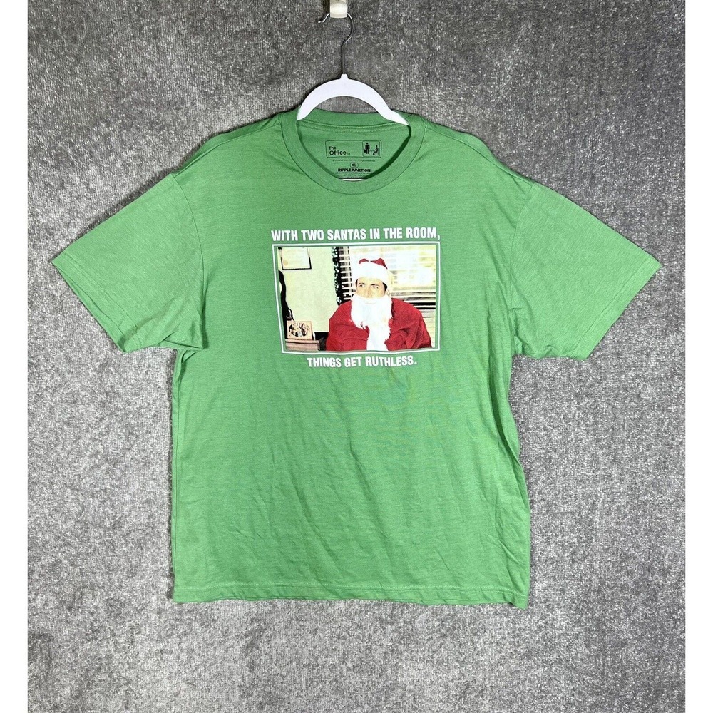 Ripple Junction The Office T-Shirt Mens XL Green Michael Scott Santa Graphic Tee